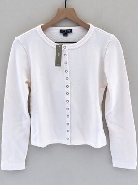 NWT J.Crew Heritage Terry Cardigan